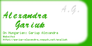 alexandra gariup business card